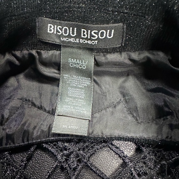 Sold.  Bisou Bisou Black Blazer with Elegant Beaded Detailing - Picture 7 of 14